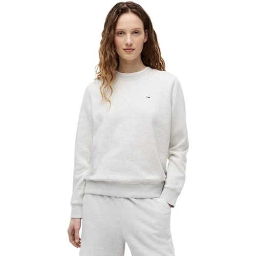 Limited-time offer: Tommy Jeans Women’s Crew Neck Jumper, Grey (Ice Grey Heather), XL from 48.00 £ to 48.00 £ (save 0.00%)