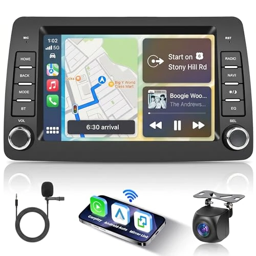Tijdelijke aanbieding: Motorsi 2GB+64GB autoradio voor FIAT Panda 2002-2012 radio met draadloos Carplay/Android Auto, 7" scherm car stereo met GPS WiFi Bluetooth RDS/FM USB SWC Canbus+achteruitrijcamera+microfoon van 237.49 € naar 237.49 € (0.00% korting)