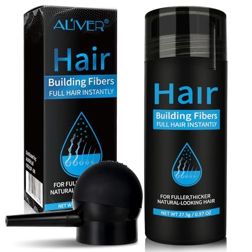 Offre limitée : Fibres Capillaires Avec Spray - Poudre Keratin Professionnelle pour Cheveux Clairsemés, Cheveux Instantanément Plus Denses et Épais, Résistant à l'Eau et Tenue Longue - Pour Hommes et Femmes (Noir) de 16.99 € à 8.99 € (47% de remise)
