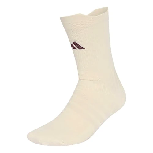Limited-time offer: adidas Unisex Tennis Crew Socks Cushioned 1 Pair Pack Socks, wonder white/maroon, S from 11.30 £ to 11.30 £ (save 0.00%)