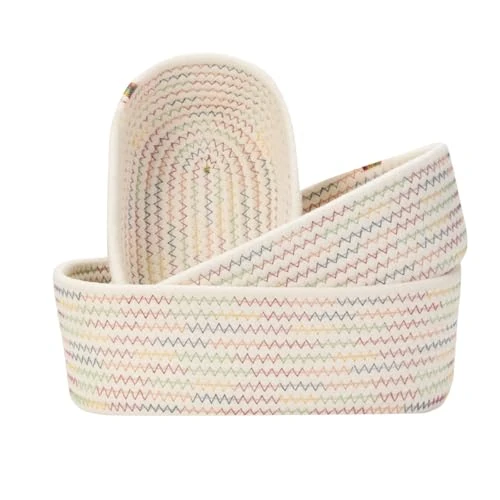 Offre limitée : VINATO Panier de Rangement,Petit Panier Tressé, Lot de 3 Organisateur Salle de Bain Multifonctions (3 Tailles) - pour Salle de Bain, Cuisine, Chambre d'Enfants et Déco de 15.99 € à 15.99 € (0.00% de remise)