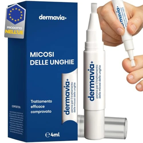 Offerta a tempo: DERMAVIA+ Trattamento per Funghi delle Unghie – Cura il piede d’atleta, la tigna e il prurito – Penna a Torsione 4 ml – Adatto ai diabetici – Trattamento clinicamente testato – Facile da usare - 42% da 13.99 € a 8.14 €