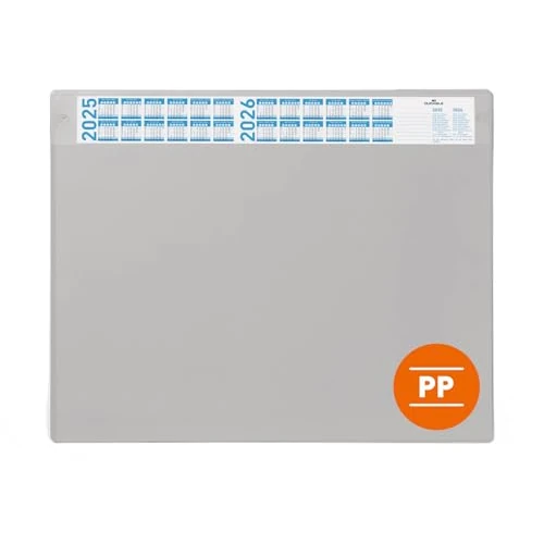 Oferta limitowana: Durable Podkładka na biurko 650 x 480 mm z kalendarzem rocznym i zdejmowaną pokrywą PP, szara, 722510 z 107.27 zł na 107.27 zł (oszczędź 0.00%)