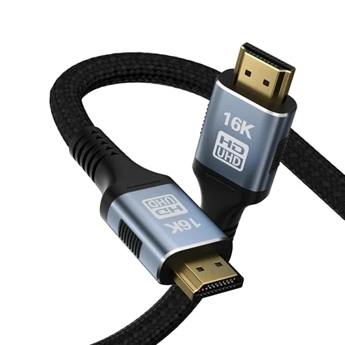 Offerta a tempo: CAKOBLE Cavo HDMI 2.2 1 mt,16K 12K 8K 4K | 96Gbps Ultra High Speed Cavo HDMI 4K@240Hz@360Hz/480Hz | eARC HDR10+ Dolby Vision/Atmos | HDCP 2.2 2.3 |Per PS5,Soundbar, PC, Per cavo hdmi 2.1 - 43% da 23.99 € a 13.79 €