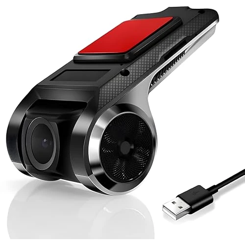 Dashcam für Android Auto USB DVR 1080P Wasserdicht Dashcam Nachtsicht Dashcam Aufnahme Full HD Kamera für Auto Kamera 170° Weitwinkel Loop Record