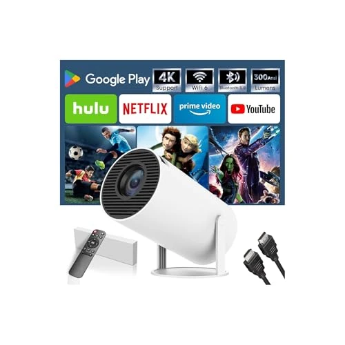 Portable Projecteur 4K, Mini Videoprojecteur Android