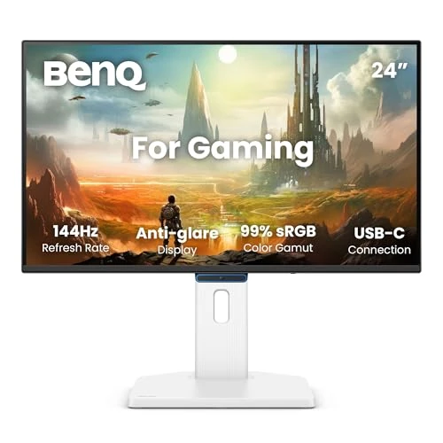 BenQ GW2490TE 23.8” 1080p FHD 144Hz IPS Eye-Care Home Office Monitor, USB-C, 1920x1080, Visual Optimizer, Flicker-free, Low Blue Light, Ultra Slim Bezel, TUV-Certified, Ergonomic design, Eye-CareU