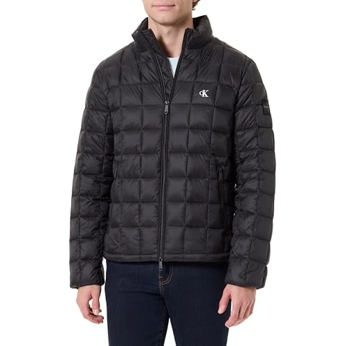 Offerta a tempo: Calvin Klein Uomo Piumino Nylon Quilted con Colletto alla Coreana, Nero (Black), M - 0.00% da 89.62 € a 89.62 €
