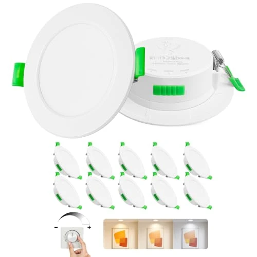 Offerta a tempo: Laiebri Confezione da 10 Pack da Incasso a LED 230V Bianco - Faretti da Soffitto IP44 - Faretti da Incasso a Soffitto Ø68-80mm, 2700K/4000K/6500K Lampada da Soffitto Plafoniera LED per Bagno Cucina - 46% da 79.99 € a 42.86 €