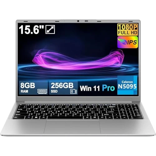 Oferta ograniczona: Przenośny komputer przenośny 15,6 cala Celeron N5095 Upto 2,9 GHz Win11 Pro laptop 8 GB RAM 256 GB SSD TF 1 TB LPDDR4 5G WiFi 1920 x 1080 FHD USB 3.0 Widevine L1 laptop z myszką włoską - srebrny-22 z 279.99 EUR na 279.99 EUR (znizka 0%)