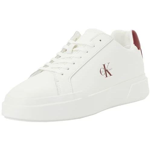 Limited-time offer: Calvin Klein Men's Chunky Cupsole Laceup LTH Ym0Ym01344 Low Top, Beige (Bright White/Rhubarb), 9 from 120.00 £ to 84.00 £ (save 30%)