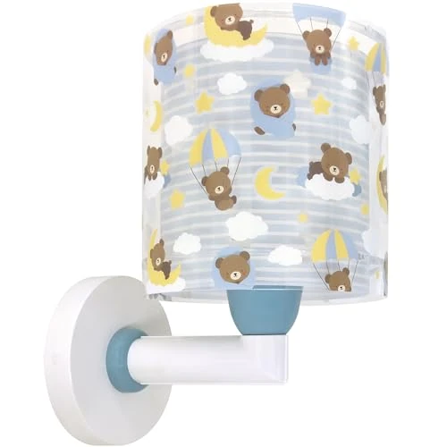 Tijdelijke aanbieding: Dalber Wandlamp voor kinderen, baby, teddybeer, blauw, wolken, 41579T, E27 van 13.48 € naar 13.48 € (0.00% korting)