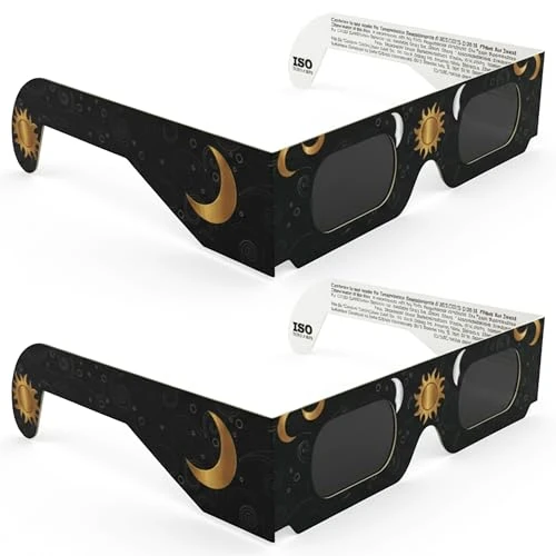 Limited-time offer: VOLTNGO Solar Eclipse Glasses 2-Pack Eclipse Shades ISO 12312-2 & CE Certified Solar Viewer Safe Sun Viewing – 12 Aug 2026 (Total in Spain, Partial in UK/FR/DE) for Adults & Kids Paper Frames from 9.88 £ to 8.99 £ (save 9%)