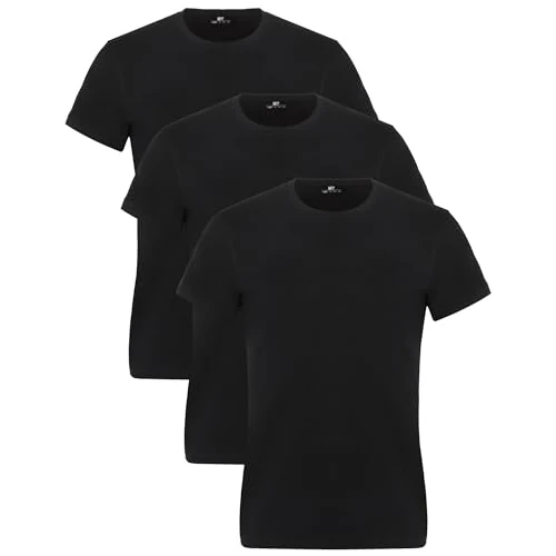 Lower East Le105 T-Shirt, czarny, L (opakowanie 3) męski