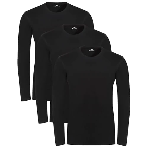 Limitiertes Angebot: Lower East Basic Rundhals Langarm-Shirts für Herren 3er I 5er Pack aus 100% Baumwolle I Herren Longsleeve in vielen Farben von 24.99 EUR auf 19.99 EUR (Spare 20%)