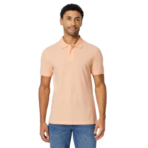 Oferta limitada: Amazon Essentials Polo de Piqué de Algodón de Ajuste Entallado Hombre, Melocotón Pálido, XL de 11.61 € a 9.92 € (ahorro 15%)