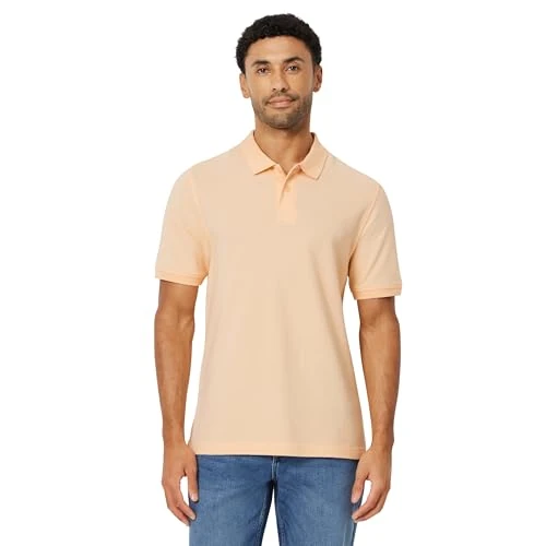Oferta limitada: Amazon Essentials Polo de Algodón Piqué de Manga Corta y Corte Estándar (Disponible en Tallas Grandes) Hombre, Melocotón Pálido, L de 17.10 € a 12.44 € (ahorro 27%)