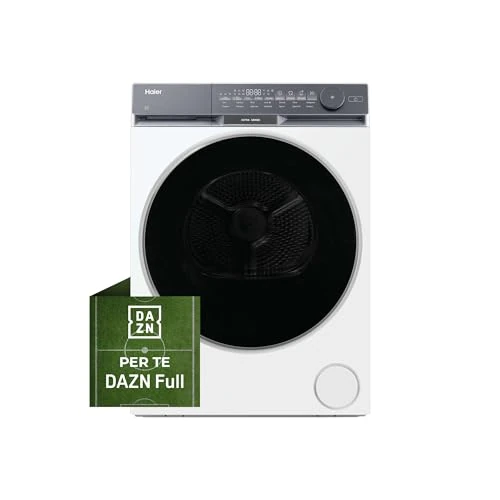 Offerta a tempo: Haier X Serie 9 Asciugatrice 9 Kg a Pompa di Calore, Libera Installazione, Classe C, Ultra Sense 3D Tech, Ultra Reverse Drum, Wi-Fi e App hOn, Filtro 3in1, 84.5x59.5x68.4 cm, Bianca – HD90-CQ387U1-IT - 18% da 599.99 € a 493.54 €