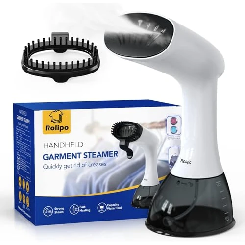 Offerta a tempo: Rolipo Ferro Stiratore Verticale per Abiti, Stiratore a Vapore Portatile da 30g/min, Serbatoio da 400ml, Piastra di Terza Generazione, per Casa, Ufficio e Viaggio - 27% da 39.00 € a 28.49 €