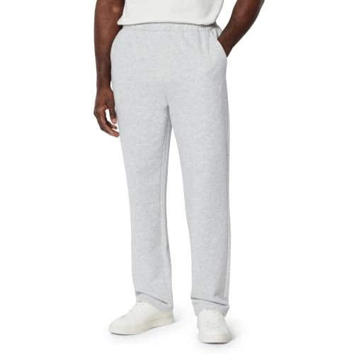 Offre limitée : Amazon Essentials Pantalon de Survêtement en Coton Doux Coupe Classique à Bas Ouvert Homme, Gris Clair Chiné, L de 12.39 € à 12.39 € (0.00% de remise)