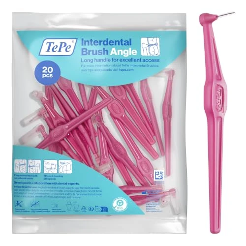 Zeitlich begrenztes Angebot: TePe Angle Interdentalbürste, Pink, 0,4mm/ISO-Größe 0, 20 Stk. von 15.99 € auf 11.51 € (28% Rabatt)