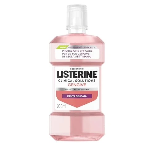 Offerta a tempo: LISTERINE Clinical Solutions Gengive Gusto Delicato, Collutorio senza alcool con Fluoro, Zinco e Oli Essenziali per gengive sane, Collutorio gengive infiammate 0% alcol, Gusto Menta Delicata, 500 ml - 0.00% da 6.19 € a 6.19 €
