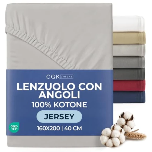Oferta limitada: Sábana Bajera 160x200 - Algodón Jersey Bolsillo 40cm (16") - Gris Claro de 26.99 € a 26.99 € (ahorro 0.00%)