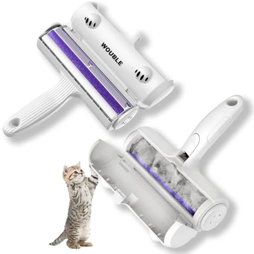 Wouble Leva Peli Animali, Spazzola Togli Peli Animali per Cani e Gatti, Riutilizzabile Lint Rullo Rimuovi Peli Animali, Raccogli Pelliccia per Divano, Letto, Tappeto