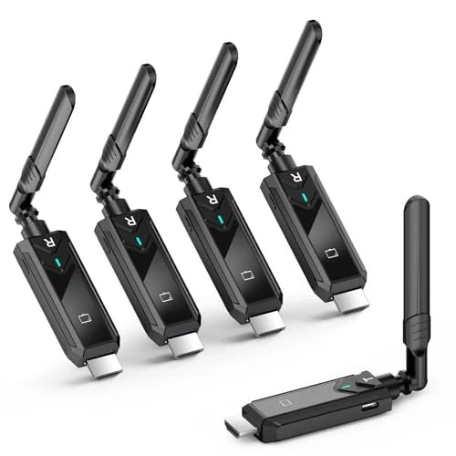 Offerta a tempo: Trasmettitore HDMI Wireless e 4 Ricevitori, 1080P 492 FEET/150M Supporto 1 TX fino a 6 RX, Streaming Video HD da Laptop/Fotocamera/TV a HDTV/Monitor/Proiettore - 5% da 189.99 € a 180.49 €