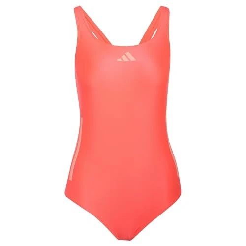 Offerta a tempo: adidas Donna 3 Stripes C-Back Swimsuit Swimwear, Solar Turbo/Frozen Turbo, 42 - 25% da 45.00 € a 33.75 €