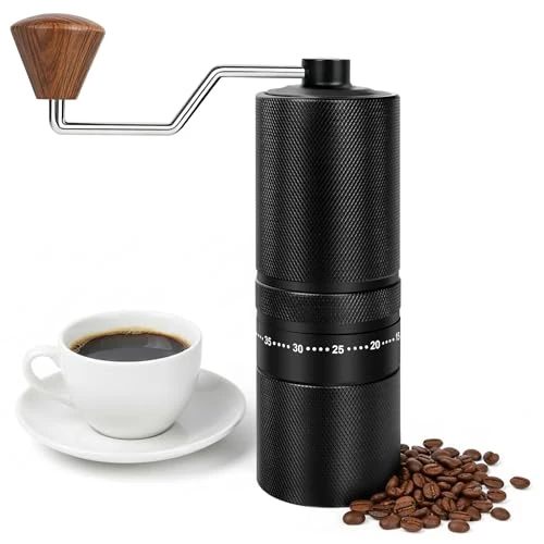 Oferta ograniczona: Ręczny młynek do kawy premium – 60-stopniowy precyzyjny mechanizm mielący, pojemność 20 g, ceramiczny stożkowy mechanizm mielący, przenośny i cichy, obudowa ze stali nierdzewnej, do espresso, mokki i z 69.99 EUR na 52.24 EUR (znizka 25%)