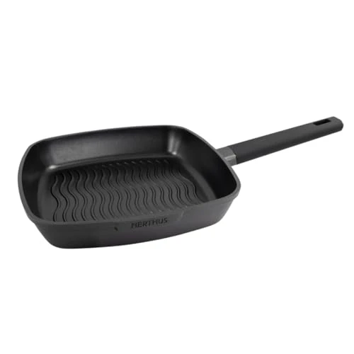Limited-time offer: NERTHUS FIH 1567 - Cast Aluminium Grill Pan with Quantanium Non-Stick Coating - Suitable for Induction, Gas and Glass Ceramic - Ergonomic Heat Resistant Handle - 28 cm from 37.42 £ to 37.42 £ (save 0.00%)