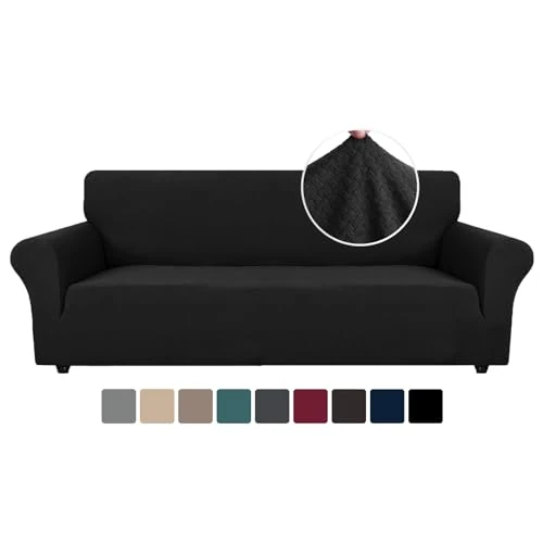 Offerta a tempo: Ystyle Elasticizzato Copridivano 4 Posti con Braccioli, Nero - 23% da 42.99 € a 33.29 €
