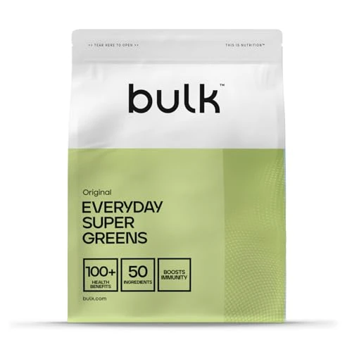 Offre limitee: Bulk Everyday Super Greens Poudre | Original | 60 Portions | Avec 50 Vitamines, Minéraux & Superaliments | Riche en Vitamine C, D & B12 | Soutient Immunité & Bien-être de 28.99 EUR a 28.99 EUR (economie 0%)