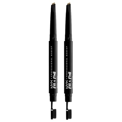 Offerta a tempo: NYX Professional Makeup Matita Sopracciglia Fill & Fluff Colore 01 Blonde a Doppia Estremità Effetto Naturale e Pieno Riempie Definisce e Pettina Texture Cremosa Formula Vegana - 2 Matite - 6% da 28.18 € a 26.59 €