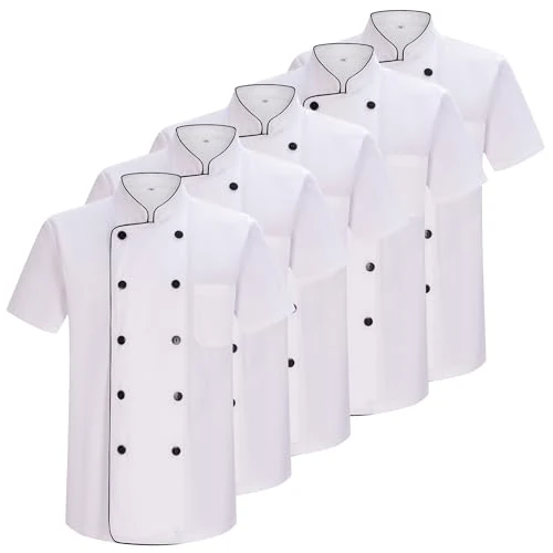 Zeitlich begrenztes Angebot: MISEMIYA 5 Stück MZ-5-8421B Chef's Jacket, Weiß 21, 4XL (5er Pack) Men's von 119.00 € auf 119.00 € (0.00% Rabatt)