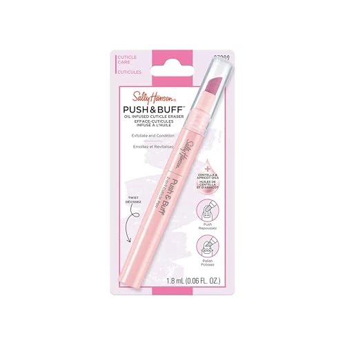 Offerta a tempo: Sally Hansen Push & Buff 2-In-1 Pen​, Rimuovi-cuticole, Penna per cuticole, Preparazione per manicure - 11% da 11.00 € a 9.78 €