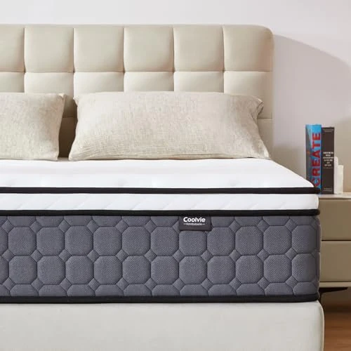 Offerta a tempo: Coolvie Materasso 140 x 190, altezza 25 cm, certificato Oeko-TEX, grado di durezza H3 e H4, materasso a molle insacchettate a 7 zone con schiuma fredda ad alta densità per una presa stabile e una - 0.00% da 179.99 € a 179.99 €