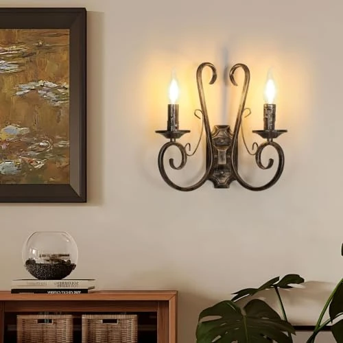 Offerta a tempo: SENQIU Applique da Parete Interno Vintage, Industriale E14 Matal Ruggine - 0.00% da 54.98 € a 54.98 €