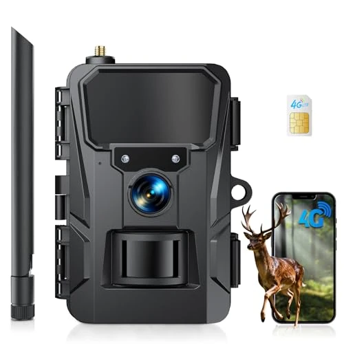 Oferta limitada: WOLFANG Cámara Celular 4G LTE para Vida Silvestre, Conecta Nationwide 4G LTE, cámara de Rastro Celular 2K 48MP con Control de aplicación, súper visión Nocturna, Pantalla TFT de 2 pies, Disparador de de 37.99 € a 37.99 € (ahorro 0.00%)