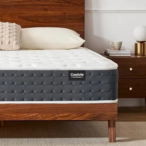 Offerta a tempo: Coolvie Materasso a molle 140 x 190 cm, a 7 zone, ergonomico, grado di durezza medio, altezza 20 cm, movimento isolante, materasso a molle insacchettate con schiuma di gel, Öko-Tex & CertiPUR-US Zert - 0.00% da 159.99 € a 159.99 €