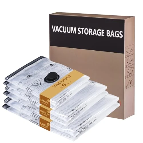 Limited offer: Vacuum Bags Pack of 6 2 Large 80 x 60 cm + 2 Small 50 x 40 cm + 2 Small 40 x 40 cm from 14.99 EUR to 11.99 EUR (save 20%)