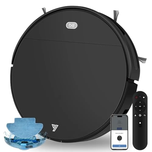 Yigars Robot Aspirador y Fregasuelos 2en1 Aspirador Robot hasta 4500Pa Y300it