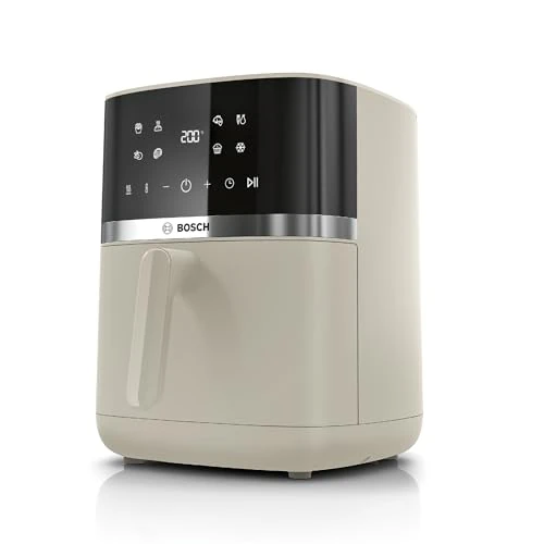 Offerta a tempo: Bosch Serie 4 Friggitrice ad Aria MAF462C0, 6,1 L, 7 Programmi, Doppia Resistenza, Funzioni Defrost e Mantenimento in Caldo, Touchscreen Intuitivo, fino al 60%* Cottura Più Veloce, Beige Satinato - 47% da 169.00 € a 89.99 €