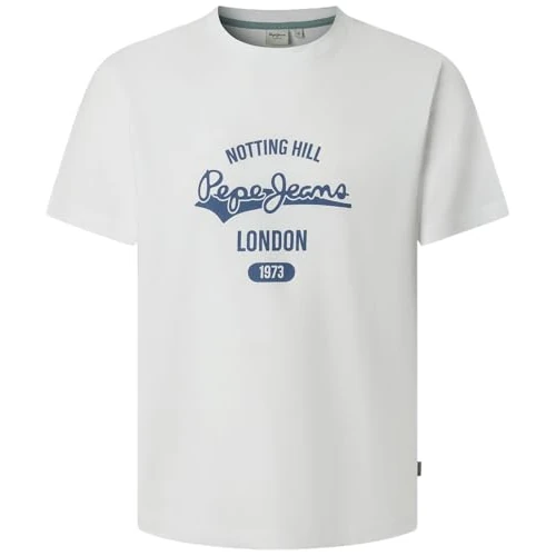 Offre limitée : Pepe Jeans T-Shirt Jimmy Tee pour Homme, Blanc (Blanc), L de 30.66 € à 30.66 € (0.00% de remise)