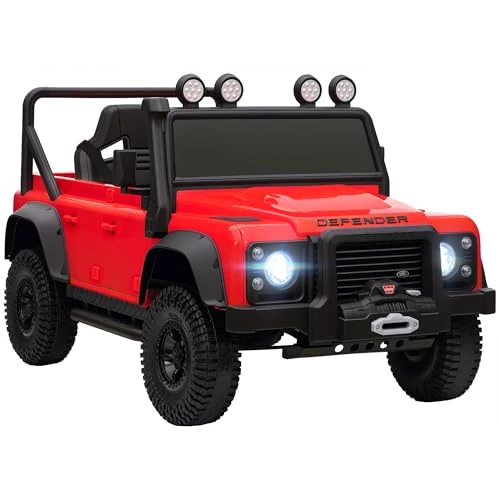 Offerta a tempo: AIYAPLAY Macchina Elettrica per Bambini 3-8 Anni 12V Fuoristrada Land Rover 110SVX, 3-5km/h Auto Elettrica per Bambini con 2 Motori, Sospensioni, Telecomando, Musica, Fari, Cintura e Clacson, Rosso - 0% da 179.95 € a 179.95 €