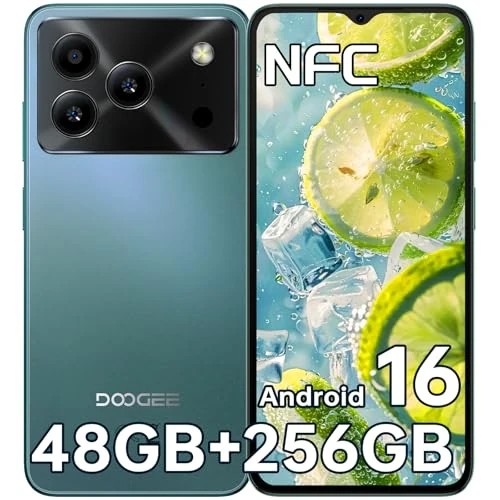 DOOGEE Note 56 Plus Android 16 Smartphone, 48 GB + 256 GB/2 TB mobiele telefoon 6150 mAh, 6,56 inch HD+ smartphones ultradun 8,45 mm, camera 50 MP + 8 MP, NFC/vingerafdruk/dual SIM/GPS/OTG
