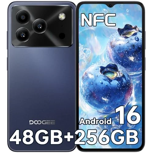 Limitiertes Angebot: DOOGEE Note 56 Plus Android 16 Smartphone Ohne Vertrag, 48GB+256GB/2TB Handy Ohne Vertrag 6150mAh, 6,56" HD+ Handy Günstig 8,45mm Ultraschlankes, 50MP+8MP Kamera, NFC/Fingerabdruck/Dual-SIM/GPS/OTG von 179.99 EUR auf 129.99 EUR (Spare 28%)