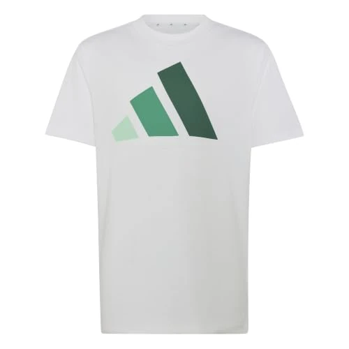 Limited-time offer: adidas Unisex Kids Essentials Big Logo Shirt, White/Clear Mint/Court Green/Collegiate Green, 7-8 Years from 13.00 £ to 13.00 £ (save 0.00%)