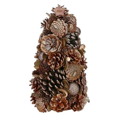 THUN - Árbol Decorativo con piñas-12 x 17 cm